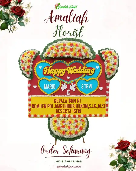 Papan Bunga Pernikahan Amantelu